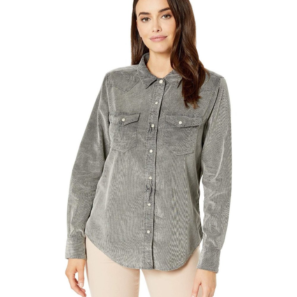 Dylan Grey Corduroy Long Sleeve Shirt